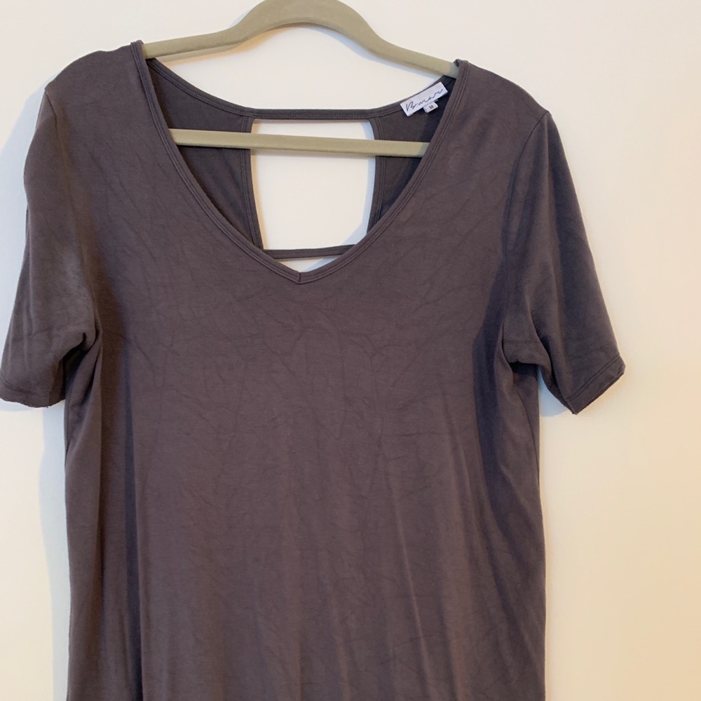 Oversized Tee with Open Back Detail